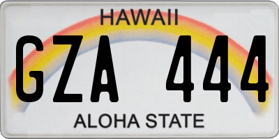 HI license plate GZA444