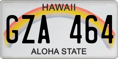 HI license plate GZA464