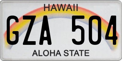 HI license plate GZA504