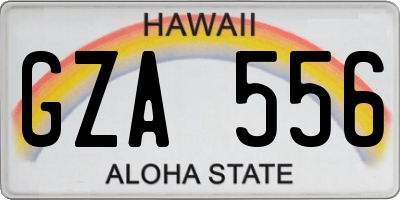HI license plate GZA556