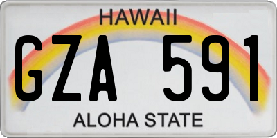 HI license plate GZA591