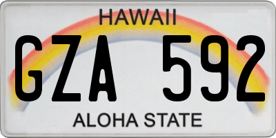 HI license plate GZA592