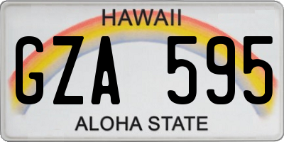 HI license plate GZA595