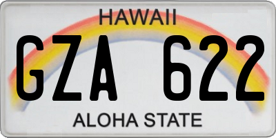 HI license plate GZA622