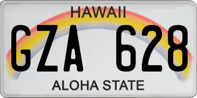 HI license plate GZA628