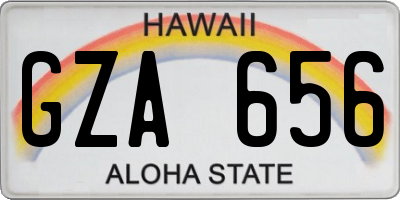 HI license plate GZA656