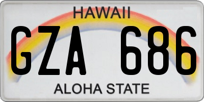 HI license plate GZA686