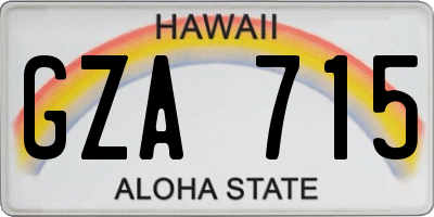 HI license plate GZA715