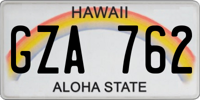 HI license plate GZA762