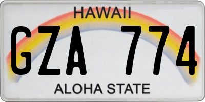 HI license plate GZA774