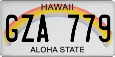 HI license plate GZA779