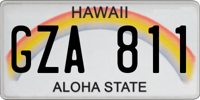 HI license plate GZA811