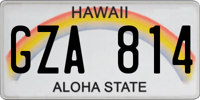 HI license plate GZA814