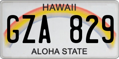 HI license plate GZA829