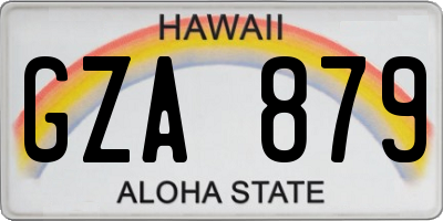 HI license plate GZA879
