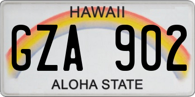 HI license plate GZA902