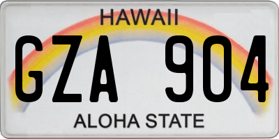 HI license plate GZA904