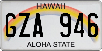 HI license plate GZA946
