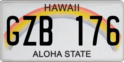HI license plate GZB176