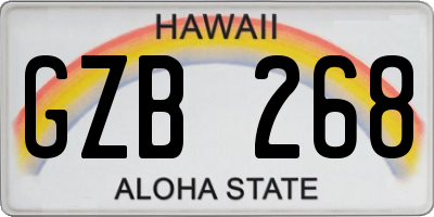 HI license plate GZB268