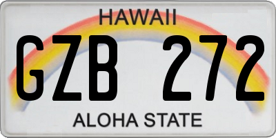HI license plate GZB272