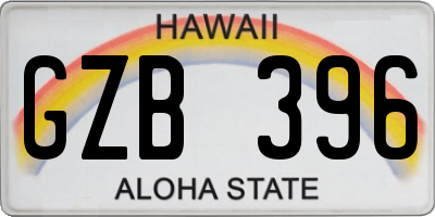 HI license plate GZB396