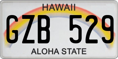 HI license plate GZB529