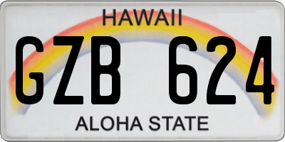HI license plate GZB624