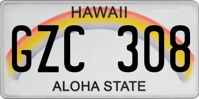 HI license plate GZC308