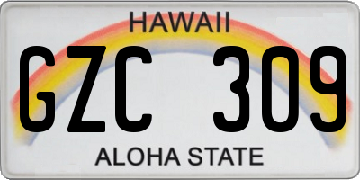 HI license plate GZC309
