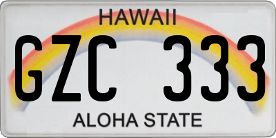 HI license plate GZC333