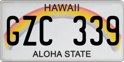 HI license plate GZC339