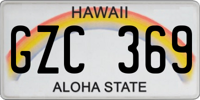 HI license plate GZC369