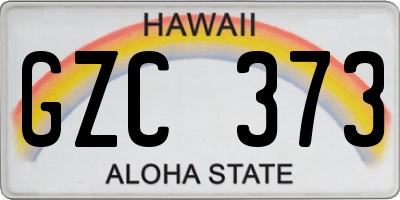 HI license plate GZC373