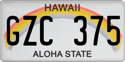 HI license plate GZC375