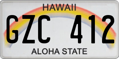 HI license plate GZC412