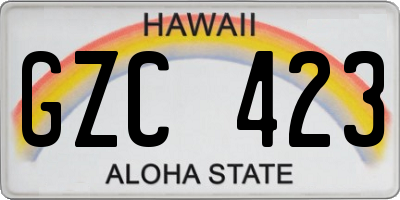HI license plate GZC423