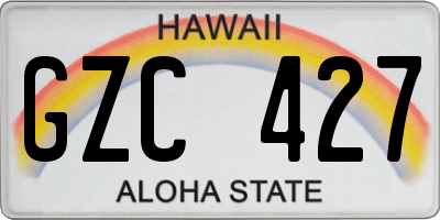 HI license plate GZC427