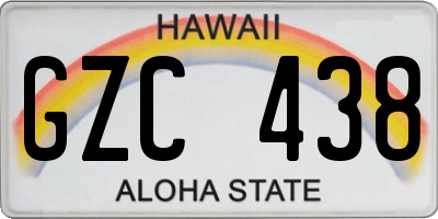 HI license plate GZC438