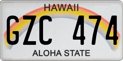 HI license plate GZC474