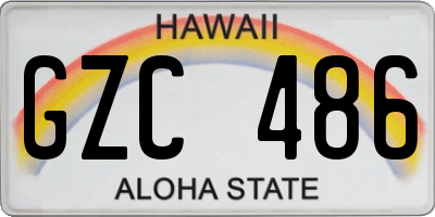 HI license plate GZC486