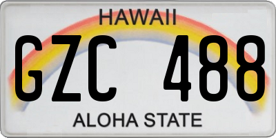 HI license plate GZC488