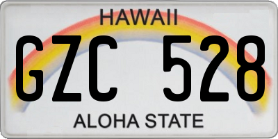 HI license plate GZC528