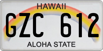 HI license plate GZC612