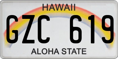 HI license plate GZC619