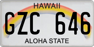 HI license plate GZC646
