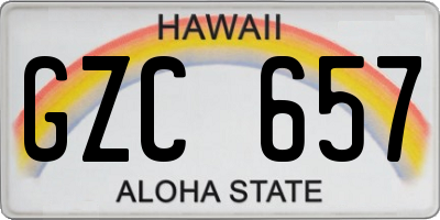 HI license plate GZC657