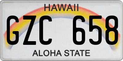 HI license plate GZC658