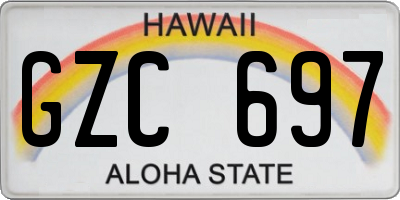 HI license plate GZC697