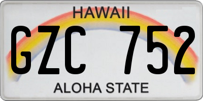 HI license plate GZC752